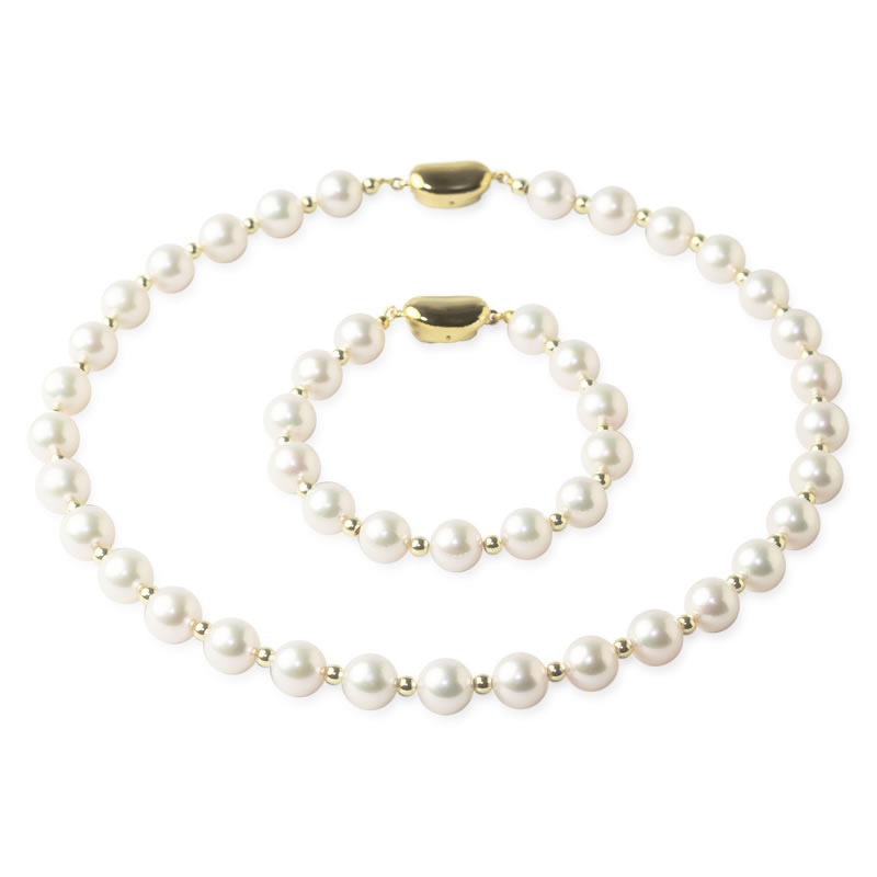 K18パールピアスセット